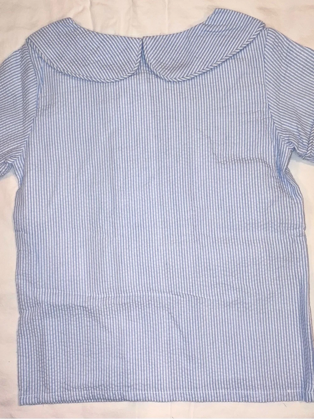 Stitchy Fish blue Simple seersucker short set  sz 2T NWT